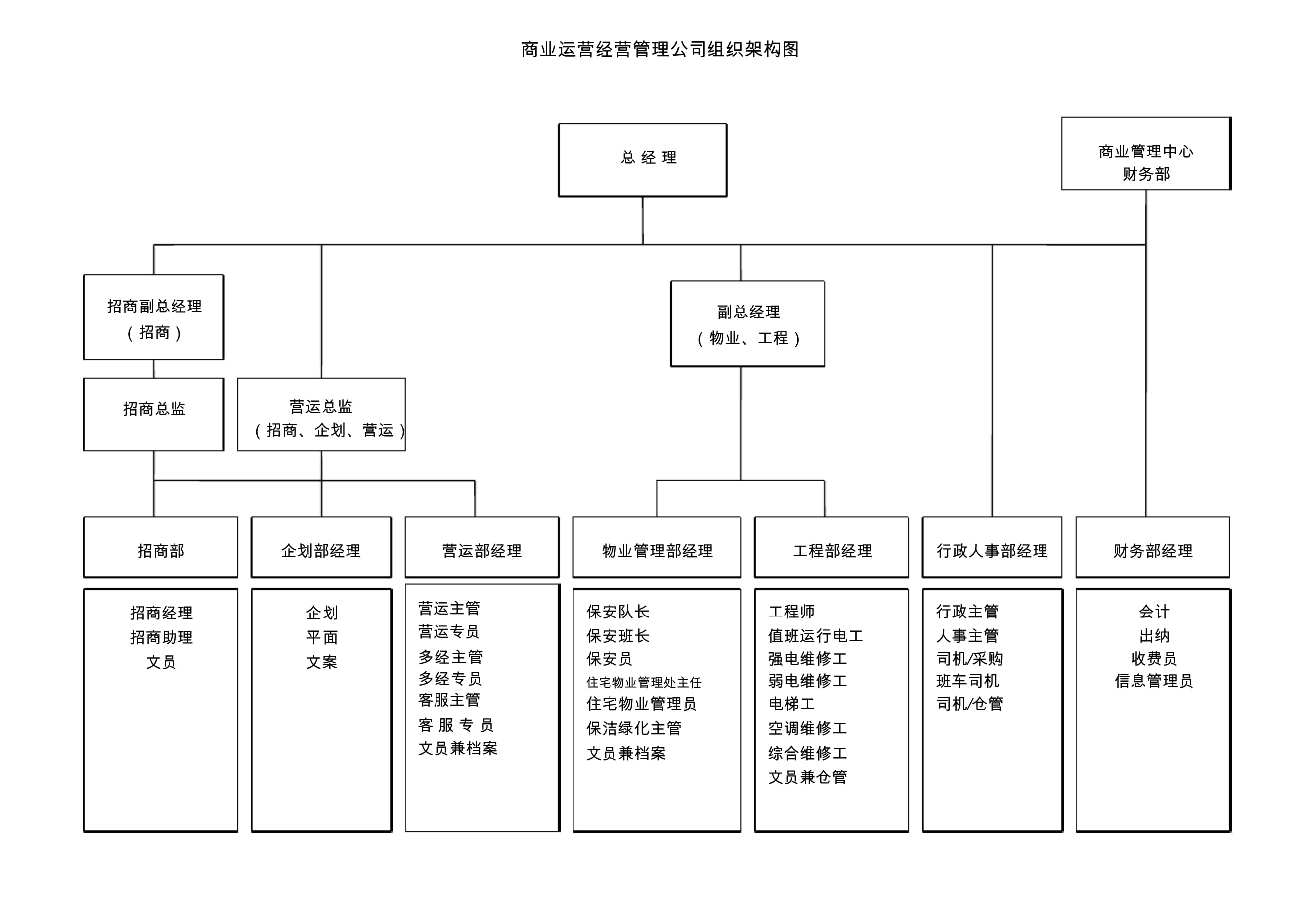 商业运营经营管理公司组织架构图.docx